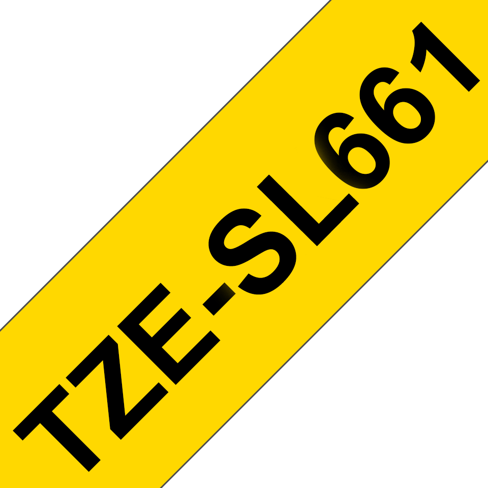 Eredeti Brother TZe-SL661önlamináló, kábeljelölő szalag – Sárga alapon fekete, 36mm széles